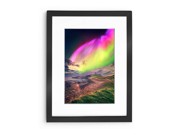 Dunstanburgh castle's aurora